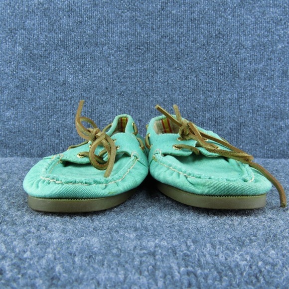 SPERRY By J.Crew Women Boat Shoe Blue Fabric Lace Up Size‎ 9.5 Medium - Picture 2 of 10